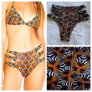 New! Miss Bikini multicolored bikini bottom 14937